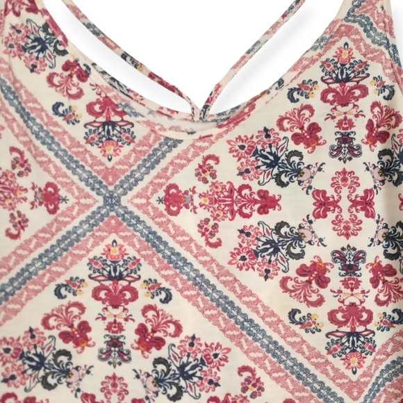 JEAN PASCALE Geo Boho Print Strappy Camisole Top Sz S - Picture 4 of 7
